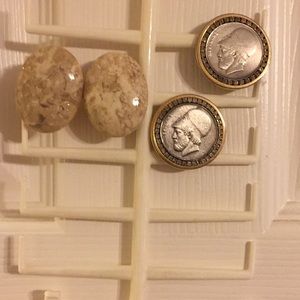 1980s clip vintage earrings